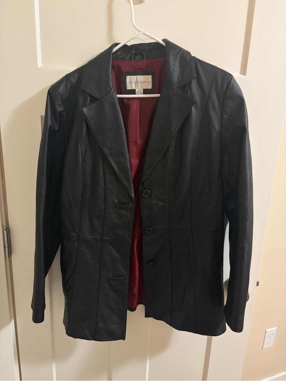 Genuine leather blazer